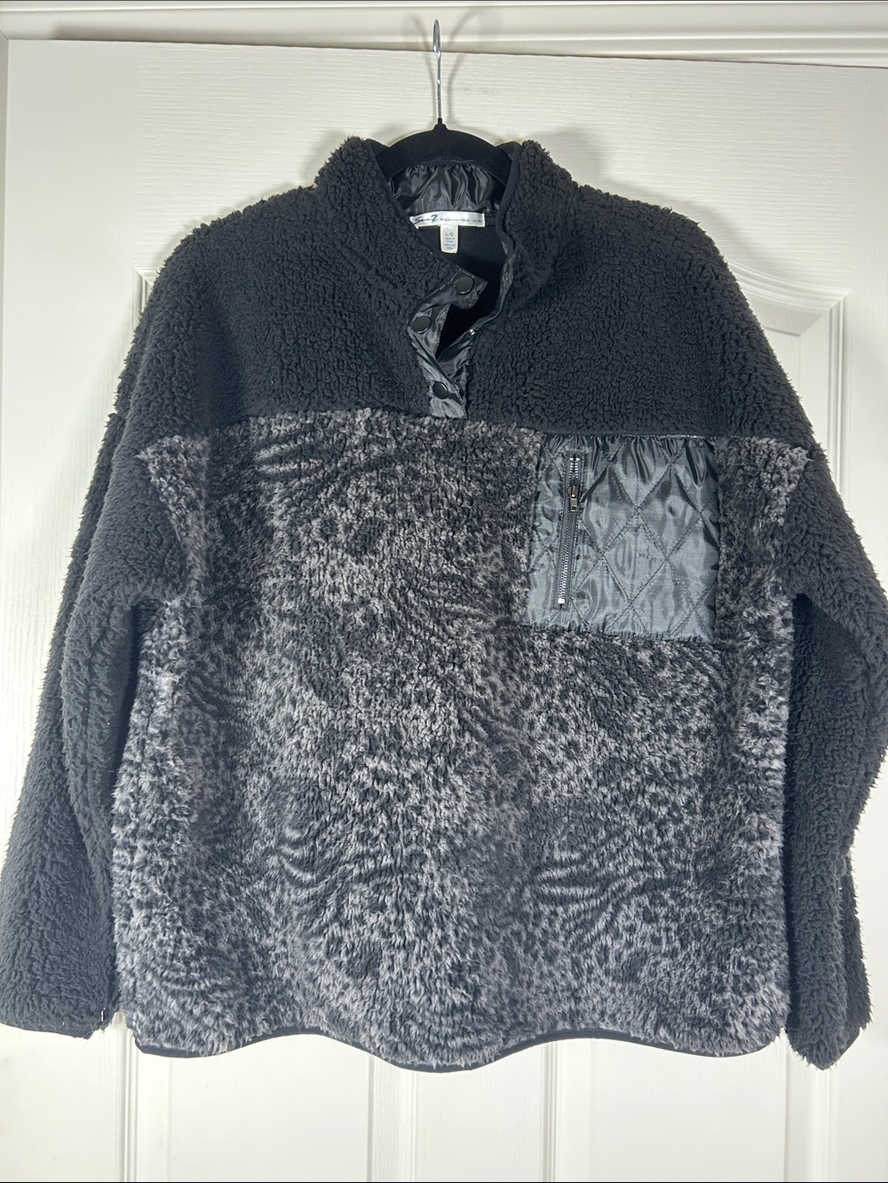 Seven7 Black Sherpa Jacket size Large